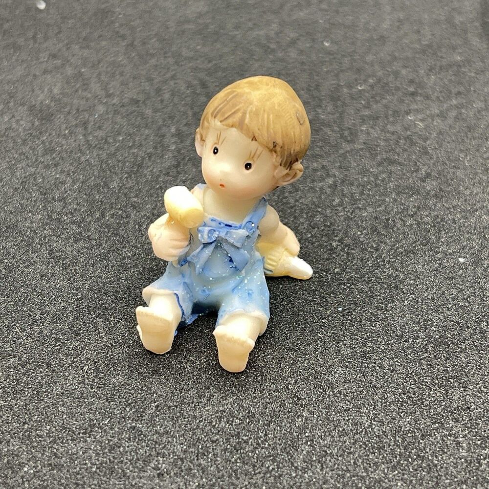 VTG Baby Shower Party Favor Table or Cake Topper Mini Baby Boy Set of 24